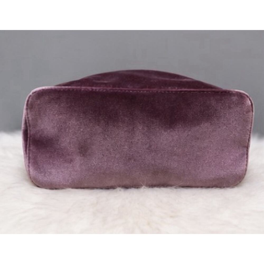 Kate Spade New York Velvet Mini Backpack Mauve Pink Gold Zip Bag - Picture 7 of 7